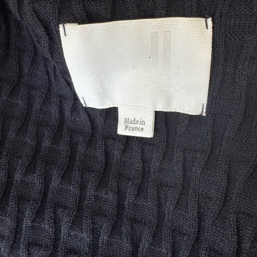Molli Black Midi Knit Dress in Midnight Small - Picture 4 of 6